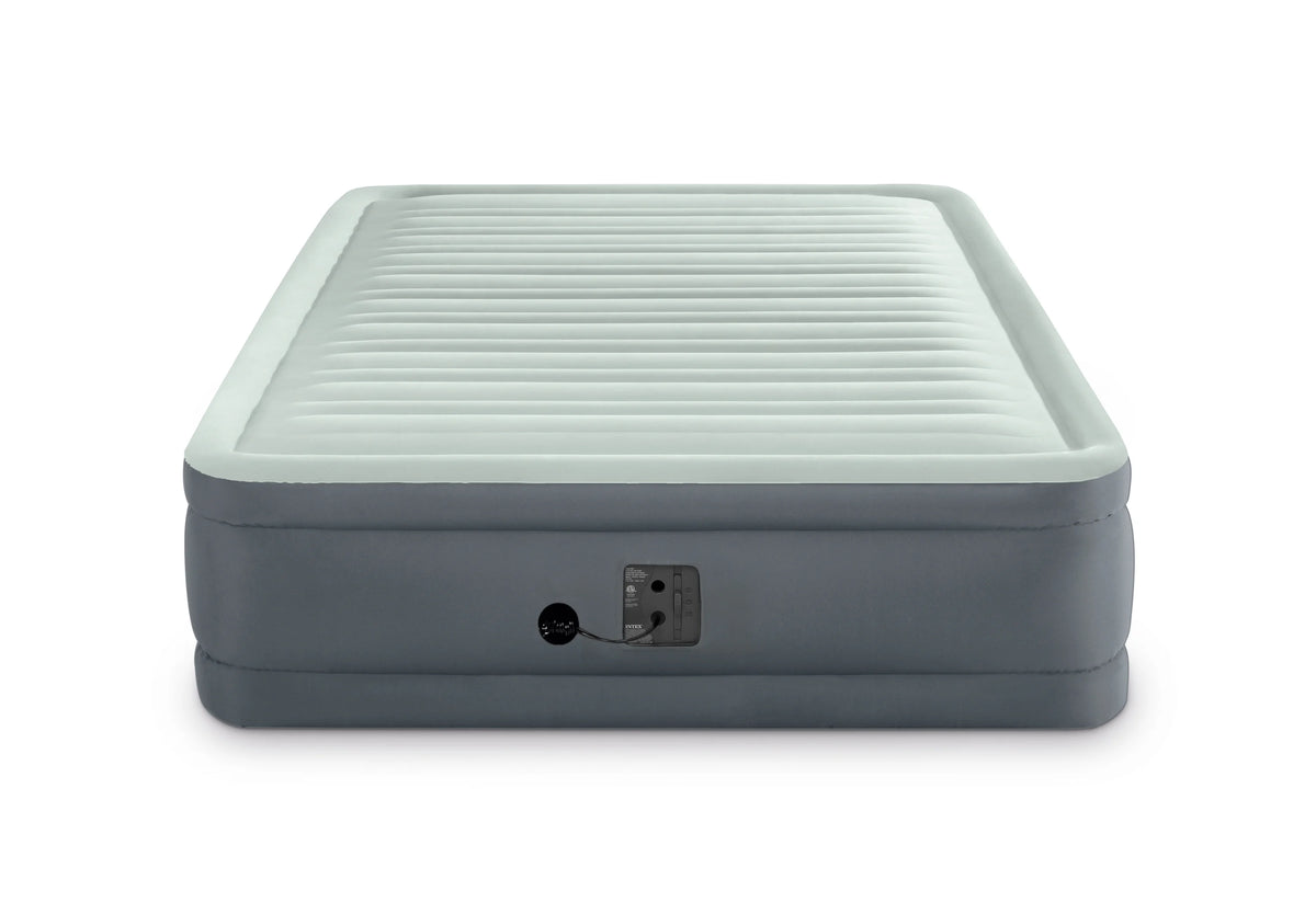 Intex 18in Queen PremAire I Elevated Inflatable Air Mattress with Fiber Technology and Internal Pump