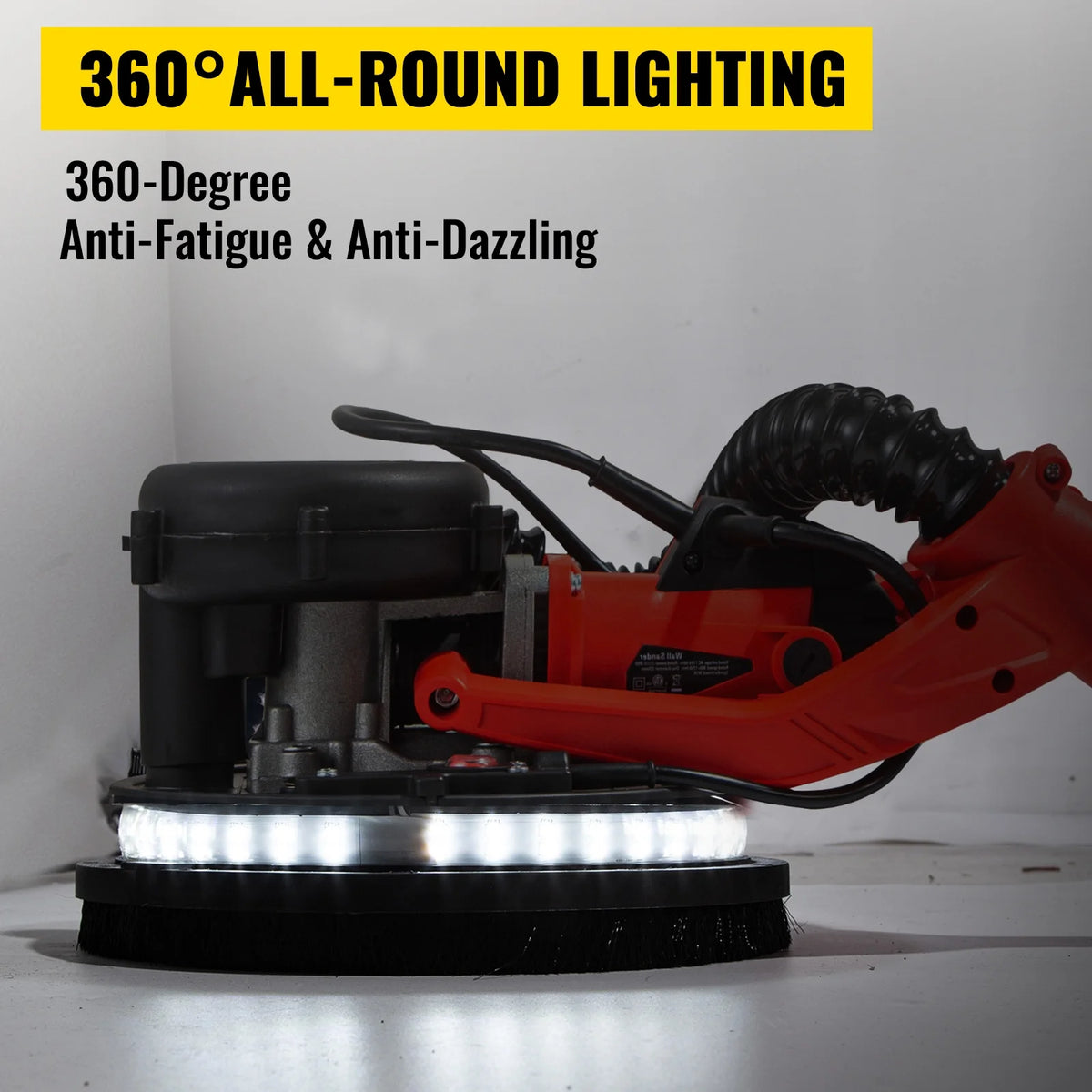 VEVOR 850W, 110V, 8.86" Electric Drywall Power Sander, 1750 RPM 6 Speeds