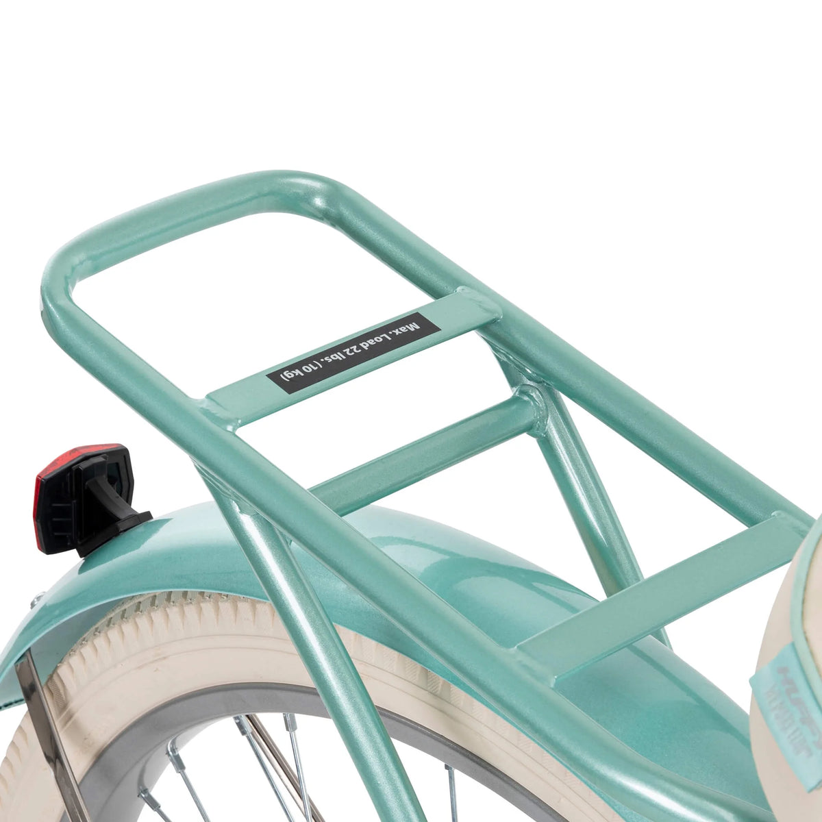 26 In. Nel Lusso Women's Classic Beach Cruiser Bike, Mint Green