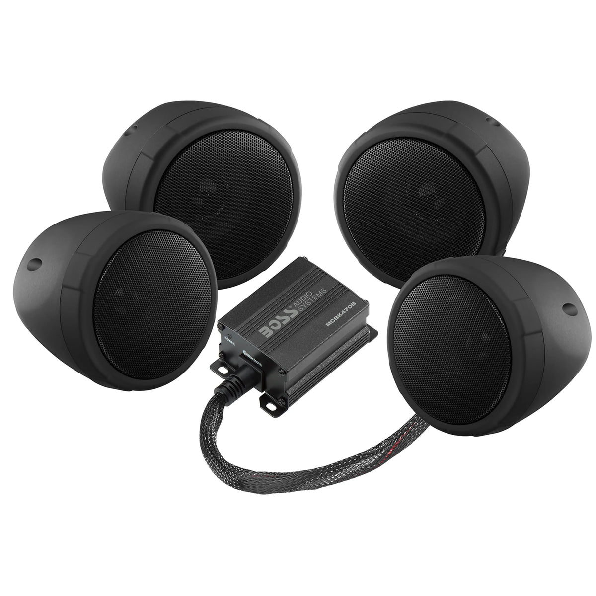 Boss Audio Systems MCBK470B Motorcycle Speaker Amplifier, Bluetooth, 3?Speakers