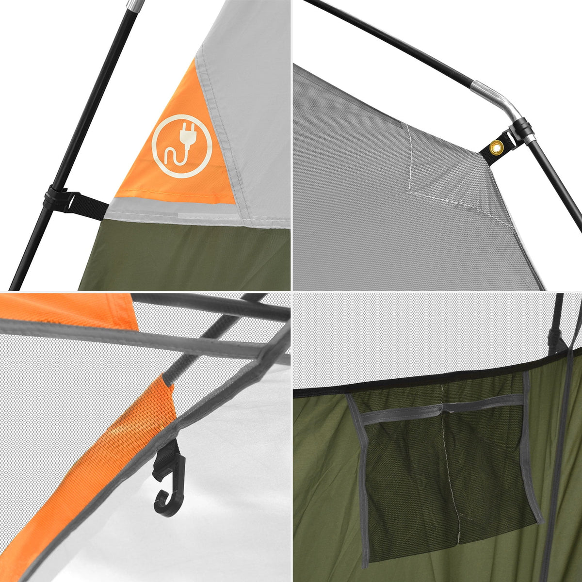 CAMPROS 4 Person Waterproof Cabin Camping Tent