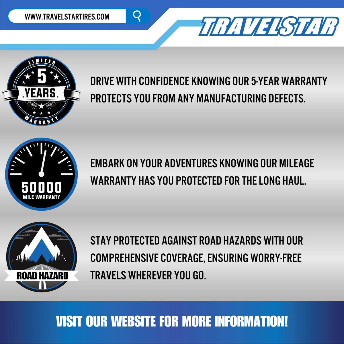 Travelstar EcoPath A/T LT235/75R15 6 Ply Load Range C 104R SUV Light Truck All Terrain Tire 235/75/15(Tire Only)