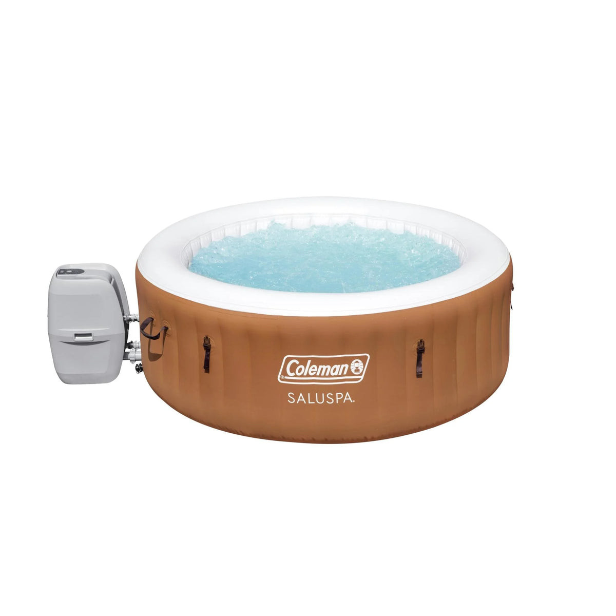 Coleman 4 Person 60 Jet Outdoor Spa, Inflatable Hot Tub, Gray
