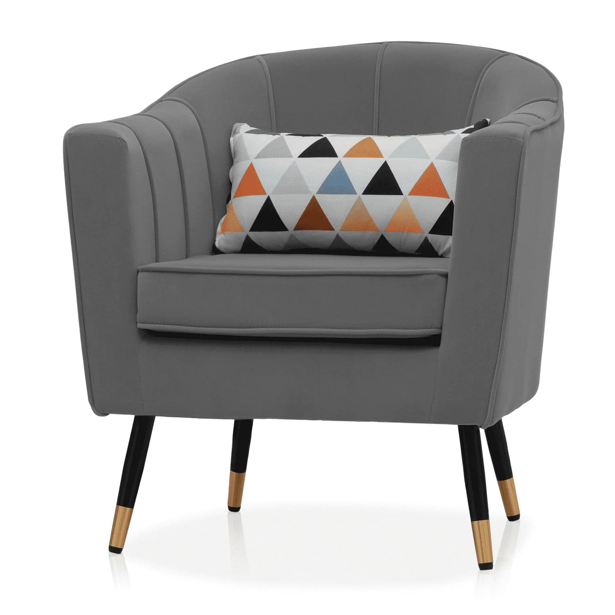Magshion Accent Chair Upholstered Living Room Chair Comfy Reading Chair Modern Single Sofa with Cushion Lounge Arm Chair for Living Room Bedroom, Orange