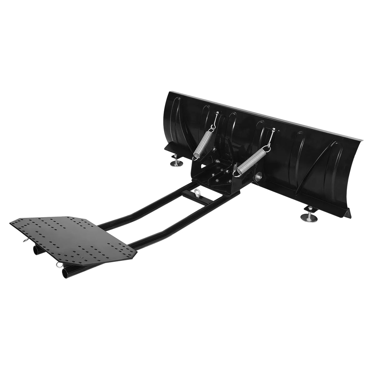 KFFKFF 48-inch Universal Snow Plow Kit, Adjustable Height and Angle, Quick-Release Design, Durable Steel Blade, Three Mounting Options, Ideal for Clearing Snow with ATVs and UTVs