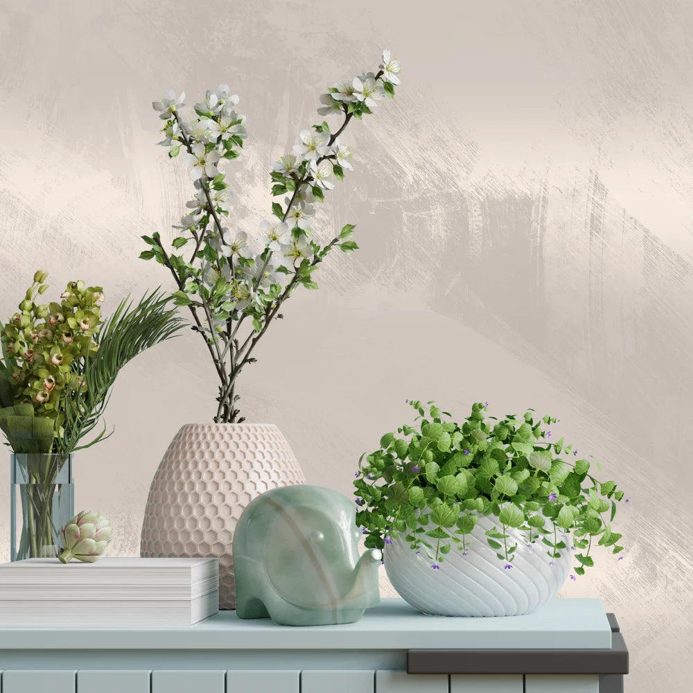 ALL-IN-ONE Limewash Paint, 2 Quart Paint Bundle and Tool Kit - Faux Lime Wash Effect, Matte Suede Wall Treatment - Haven (heathered, muted blue)