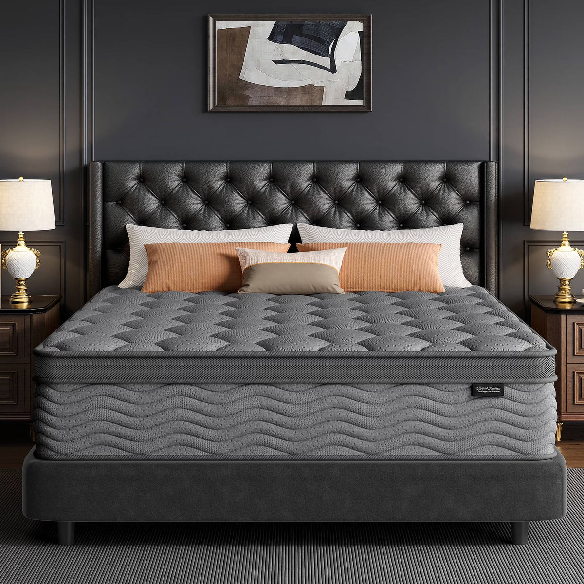 Madevos Queen Mattress 10 inch, Hybrid Mattress in a Box, Memory Foam and Individual Pocket Springs, Pressure Relief, Medium Firm