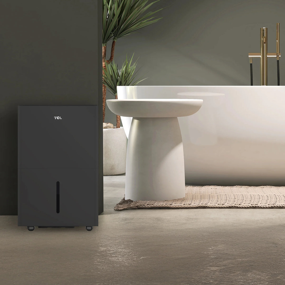 TCL 50 pt 4,500 sq ft Smart Dehumidifier with Pump White - Energy Star 2024, Works with Alexa/Google Assistant
