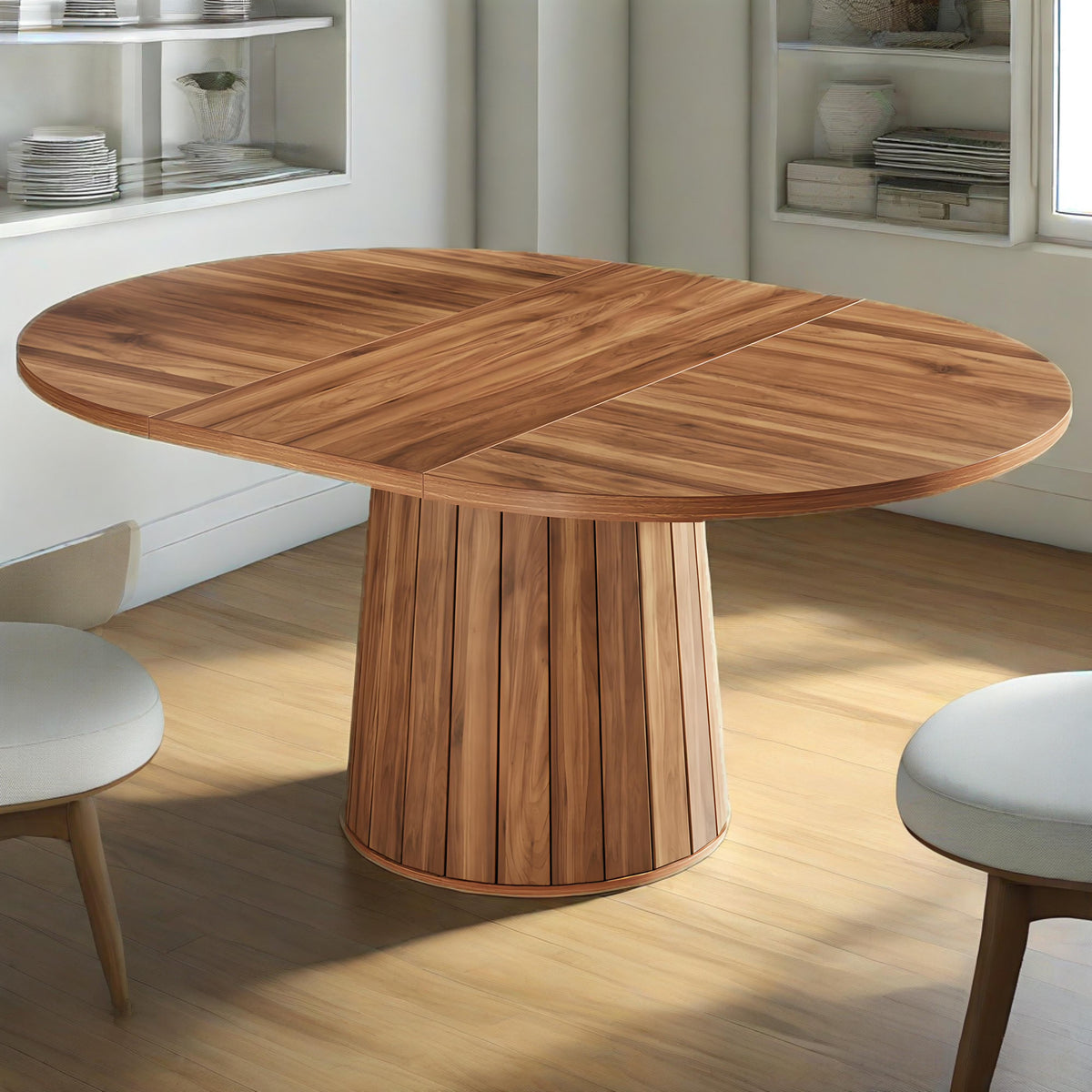 Topcobe 55" Dining Table, Wood Oval Kitchen Dinner Tables, Modern Kitchen Table, Pedestal Dining Table, Kitchen & Dining Room Furniture