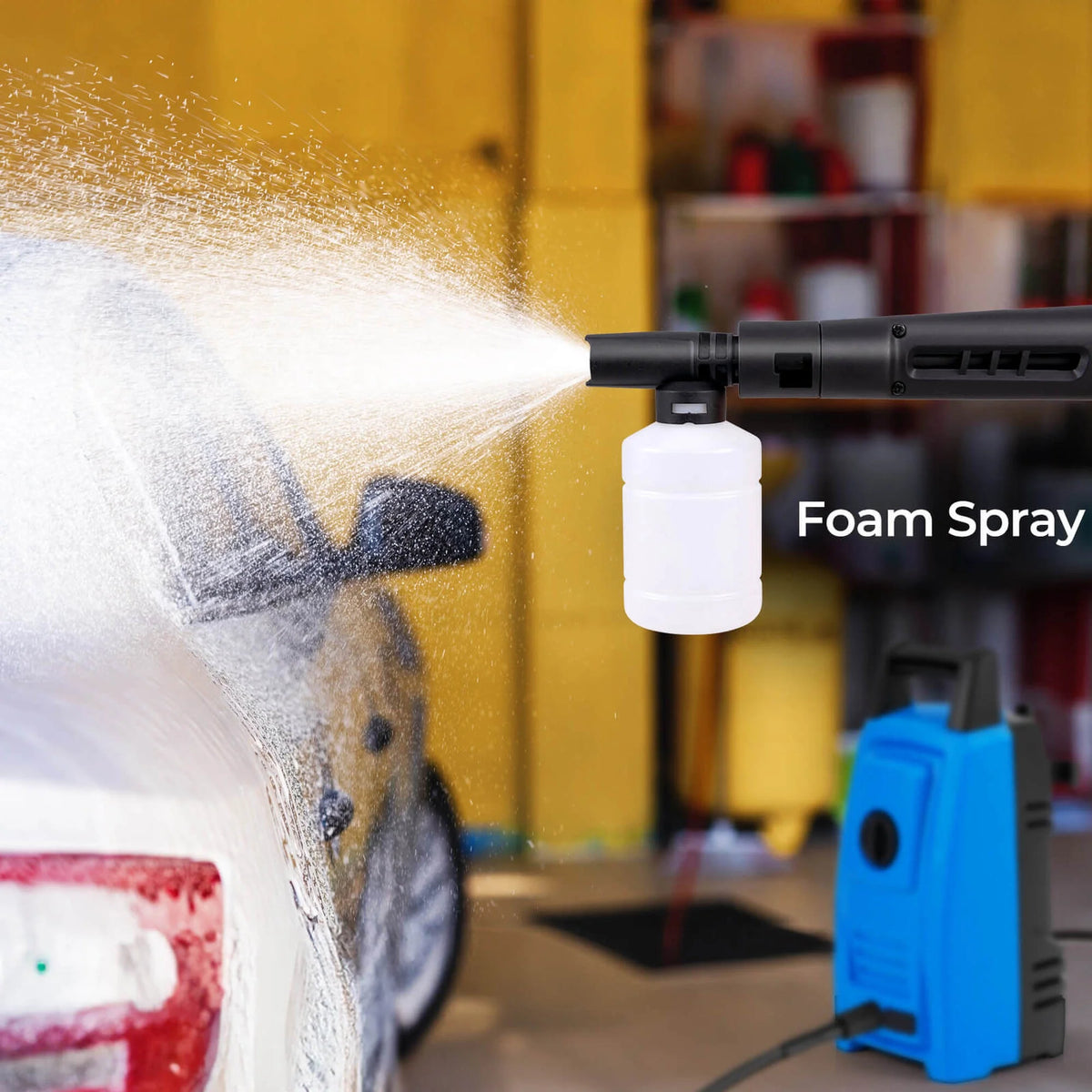 Ironmax Electric Pressure Washer with Wheels 5 Quick Connect Nozzles Soap Bottle spray gun