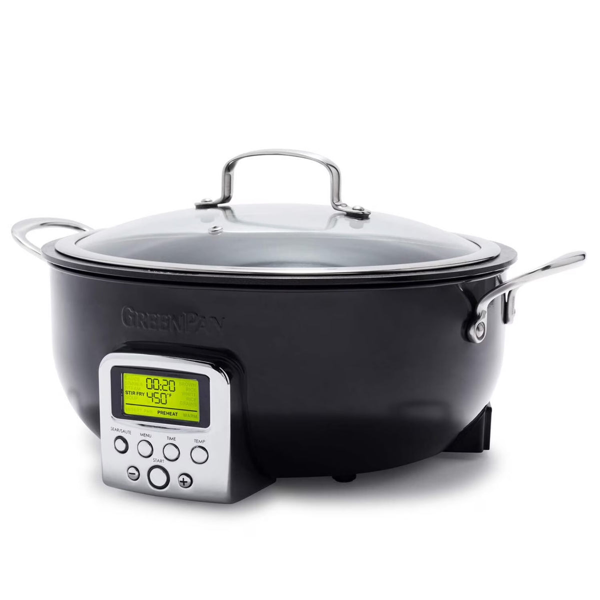 GreenPan Elite 6-Quart Essential Smart Skillet | Black