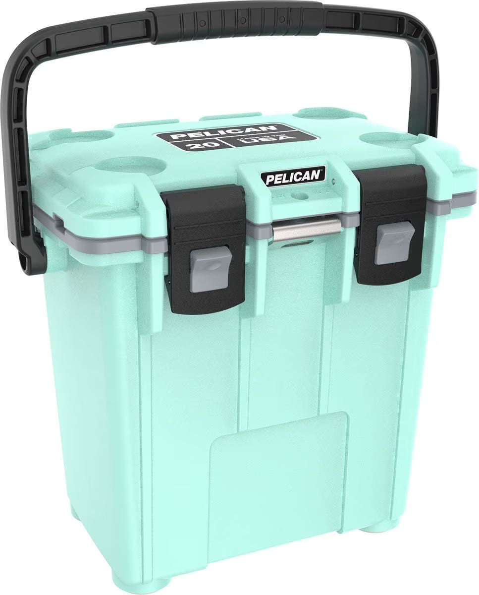 Pelican 20QT Elite Cooler Dark Grey/Green  15 Can or 4 Wine Bottle Capacity with Ice  2 Day Ice Retention  Guaranteed for Life