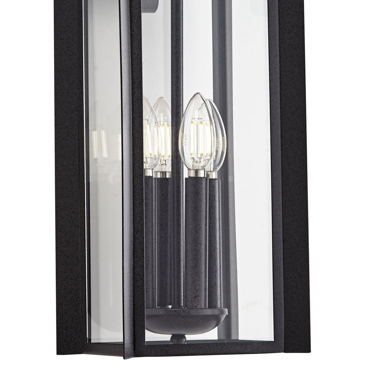 Franklin Iron Works Bransford 28 1/4" High Farmhouse Rustic Outdoor Wall Light Fixture Mount Porch House Scroll Black-Specked Gray