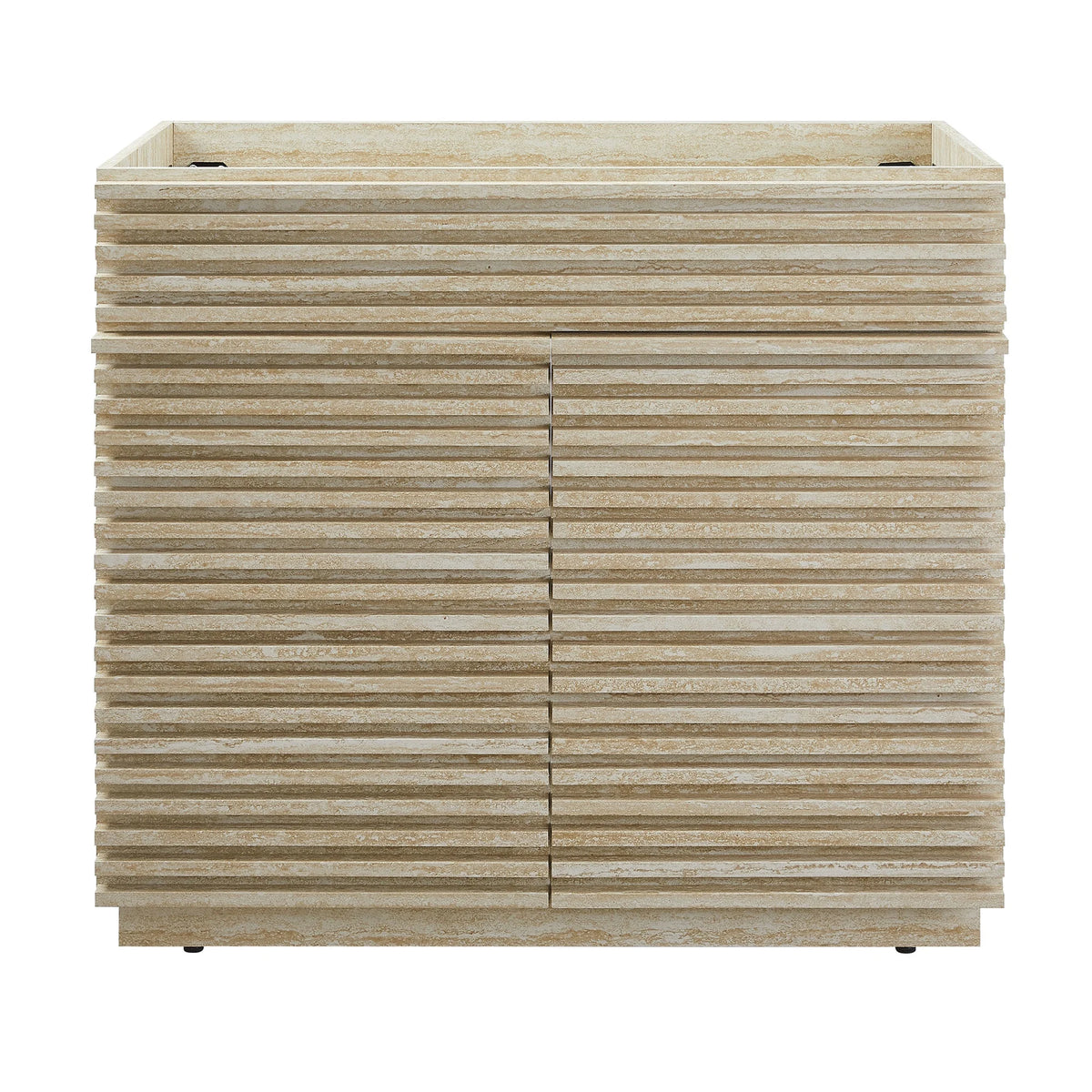 Modway Render 36" Faux Travertine Bathroom Vanity Cabinet (Sink Not Included) in Travertine