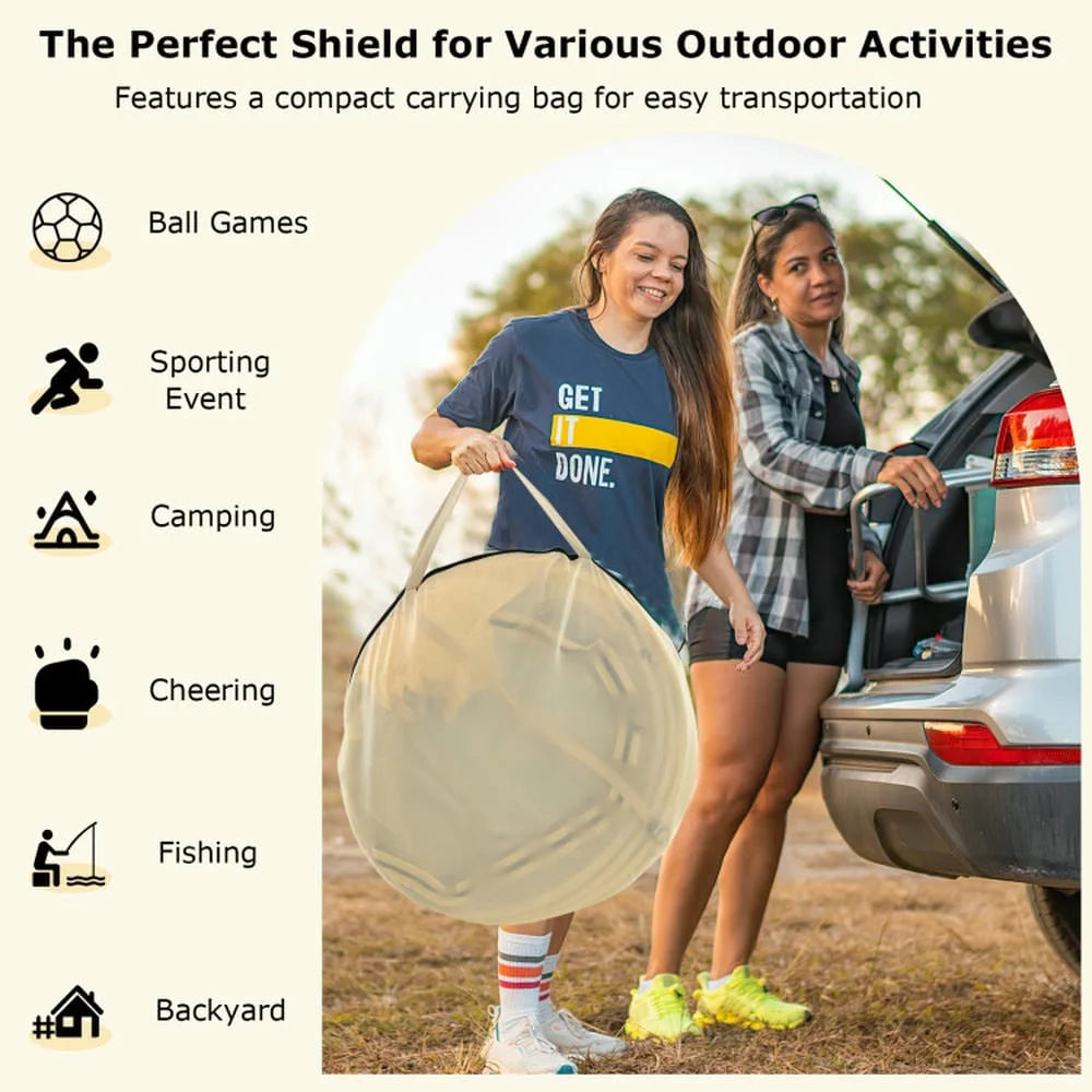 Barara King Outdoor Tent,Portable Camping Shelters,Instant Pop up Sports Tent with Carrying Bag and Floor Mat for 1-2/5-6 People-S