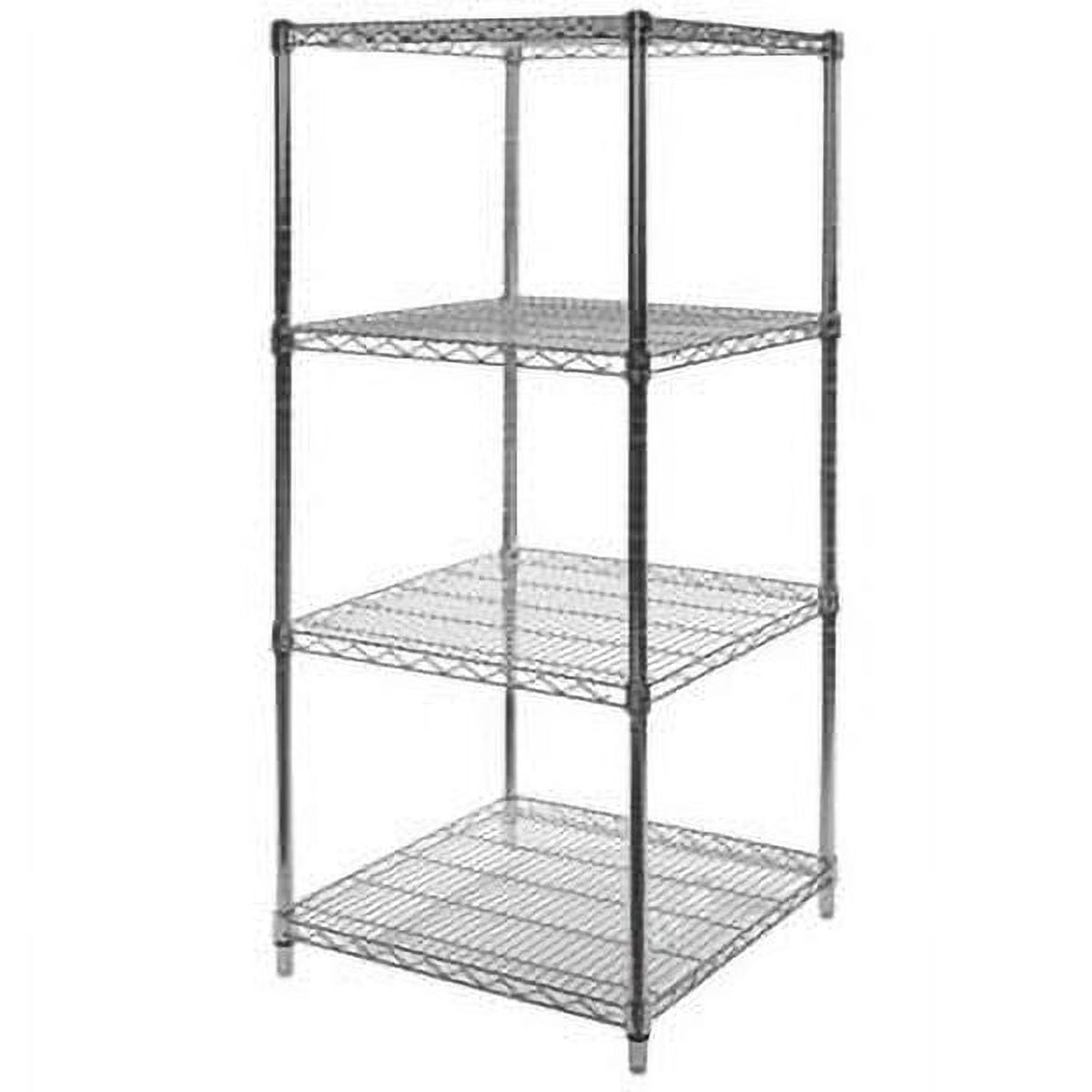 Shelving Inc. 24" d x 24" w x 64" h Chrome Wire Shelving with 4 Shelves