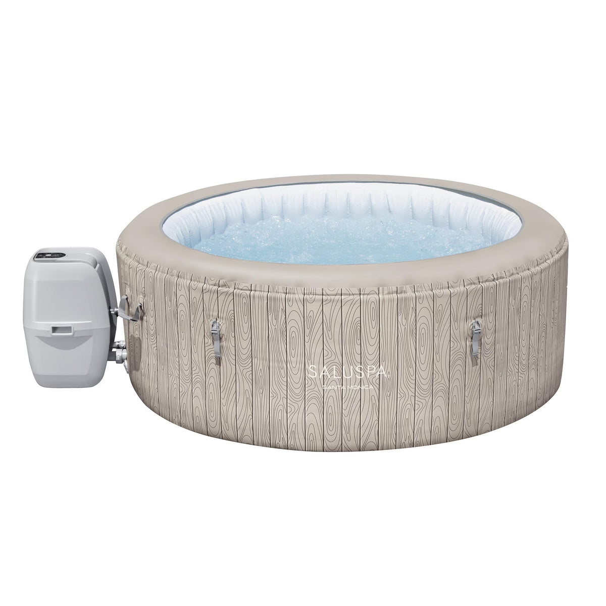 SaluSpa Santa Monica Energy-Efficient Smart AirJet Inflatable Circle Hot Tub with App-Control 2-4 Person with Pump #P09144