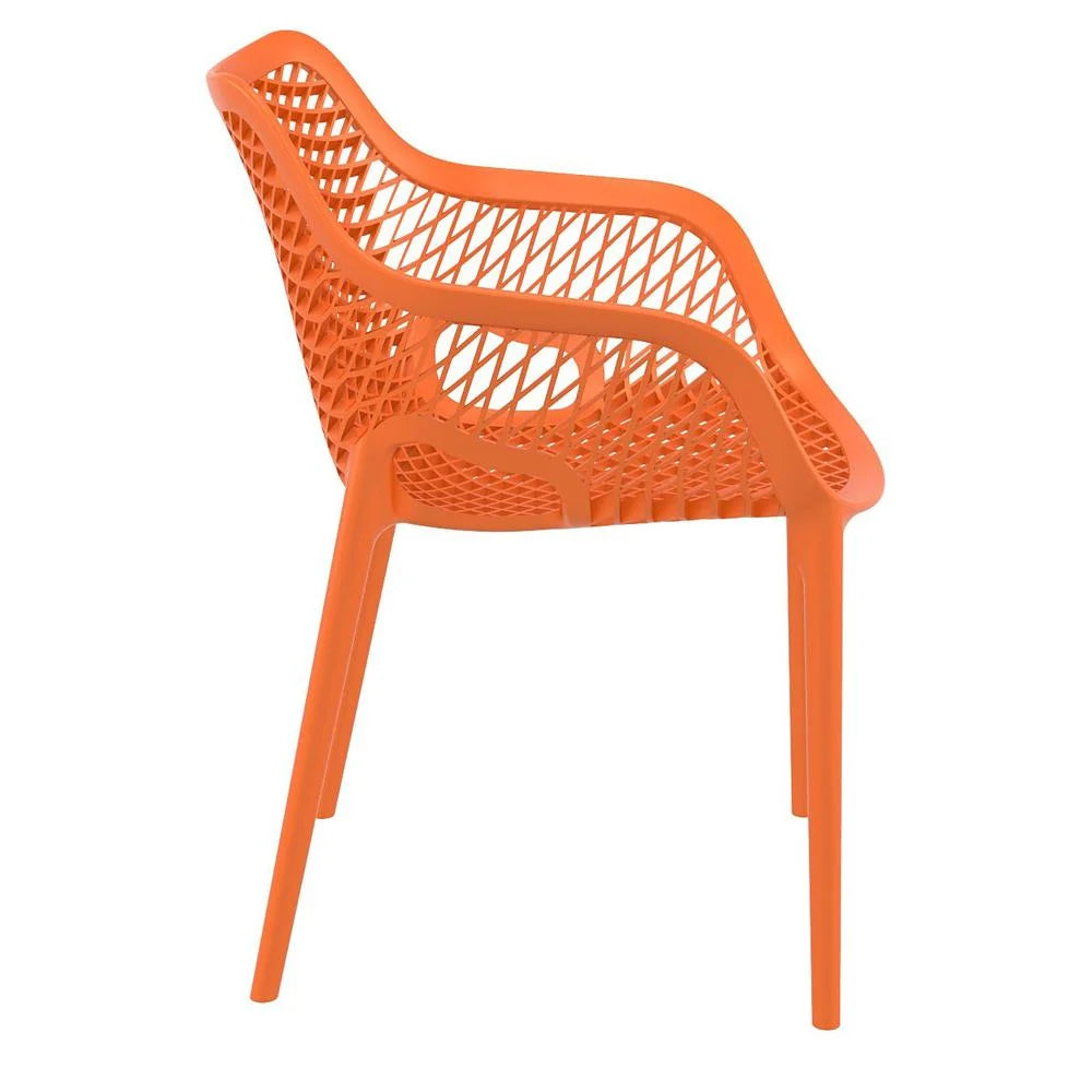 Compamia Air XL Outdoor Patio Dining Arm Chair in Dark Gray