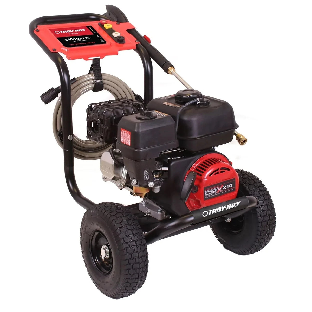 TROY BILT Troy-Bilt 3400 PSI at 2.4 GPM Gas Pressure Washer, 208cc Engine, Durable Steel Frame