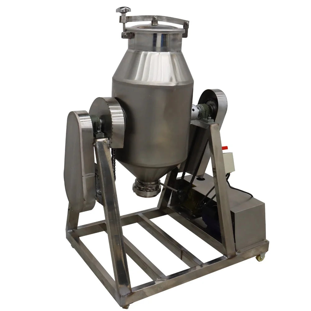 PreAsion 60L Stainless Steel Dry Powder Mixer Metal Metallurgy Powder Blender Drum Powder Blender 110V