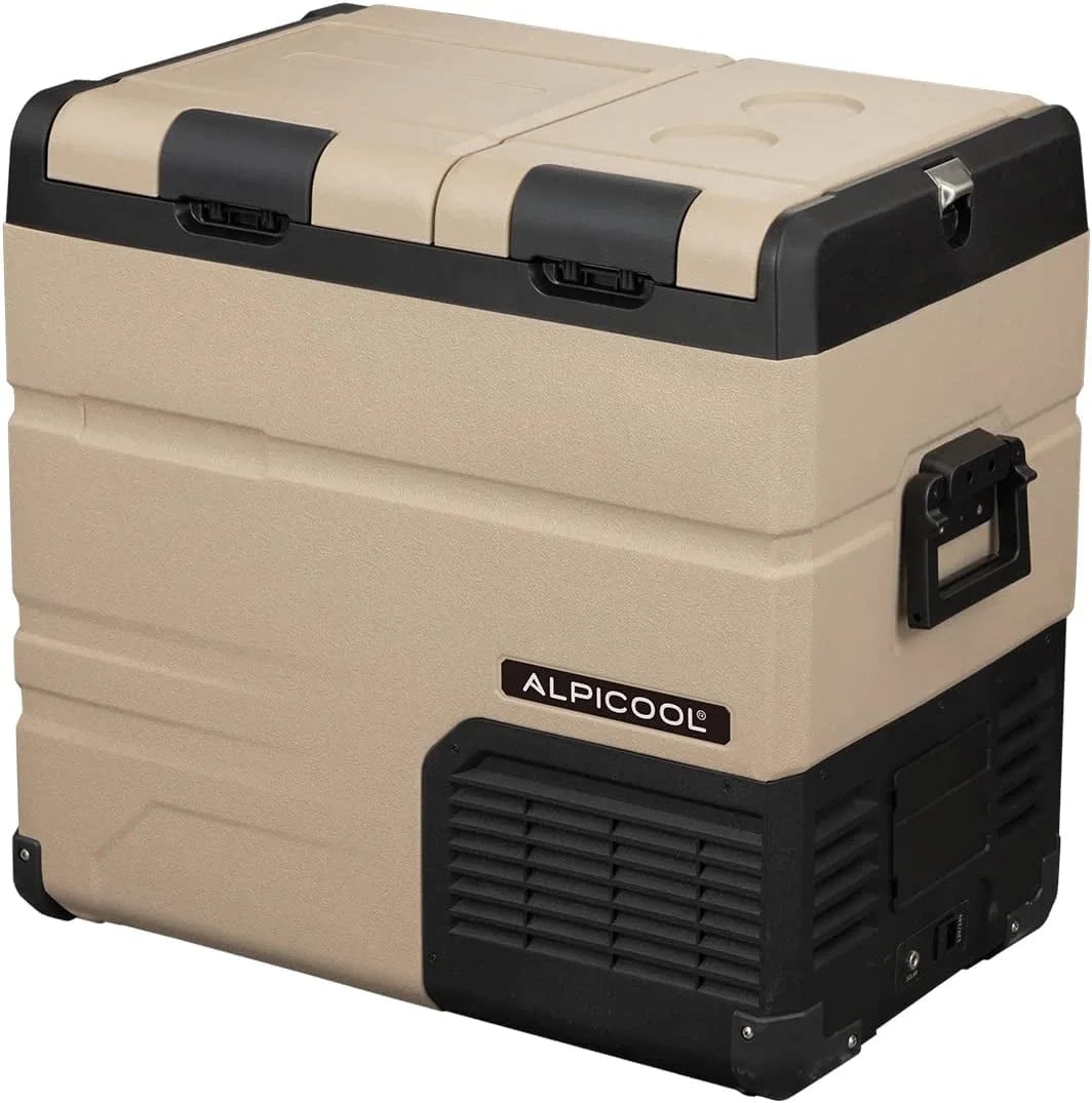 Alpicool TA35 Portable Refrigerator 37 Quart(35 Liter) Dual Temperature Control Fridge Mini Freezer for Travel,Camping,Fishing, Outdoor -12/24V DC