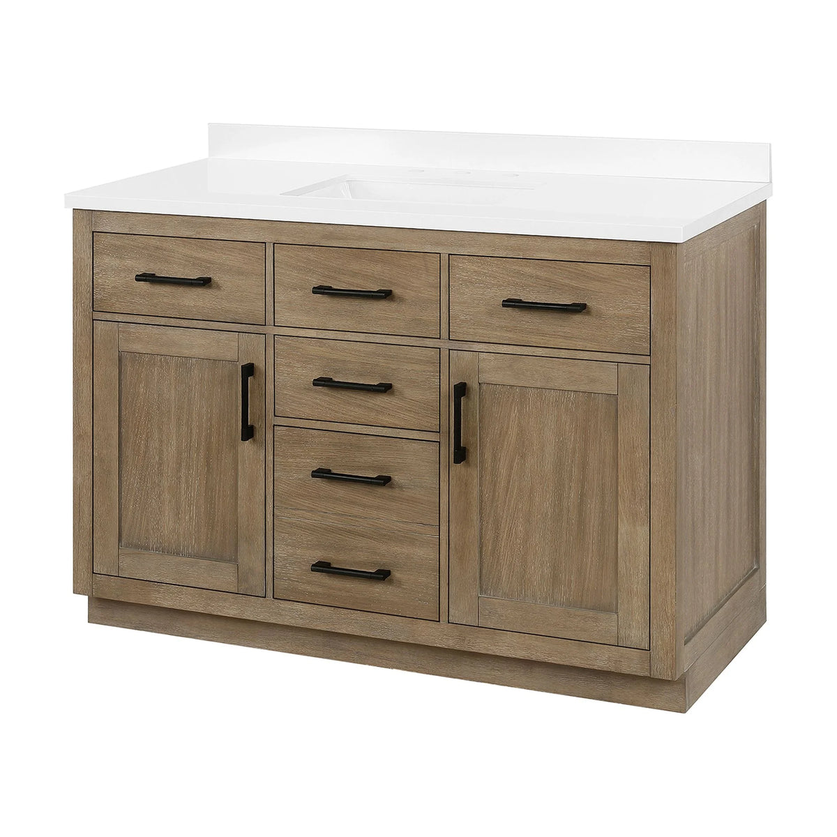 Ove Decors Bailey 48 W x 22" D Freestanding Bathroom Vanity with Sink, Driftwood Oak