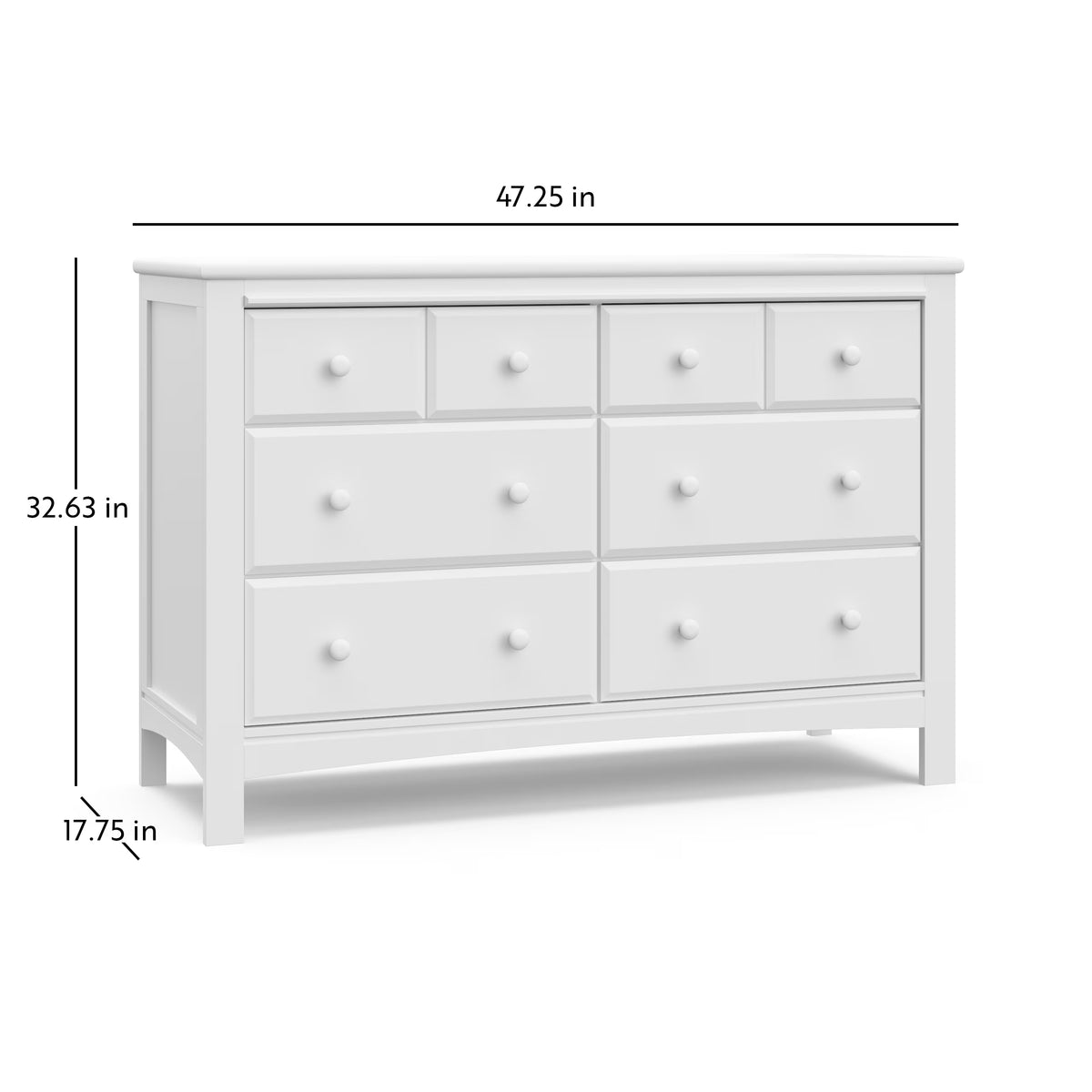 Graco Benton 6 Drawer Nursery Double Dresser, White