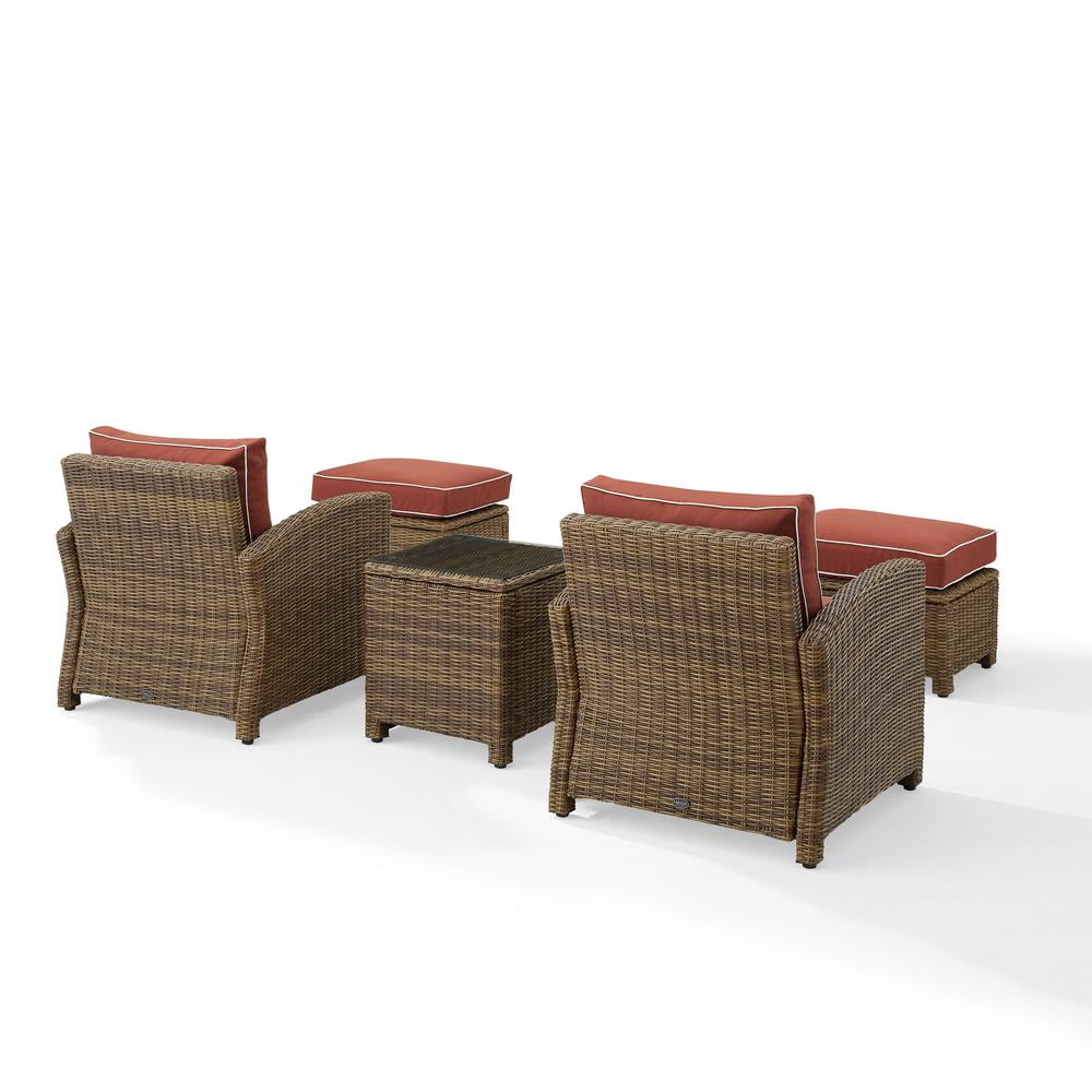 Bradenton 5Pc Outdoor Wicker Chair Set