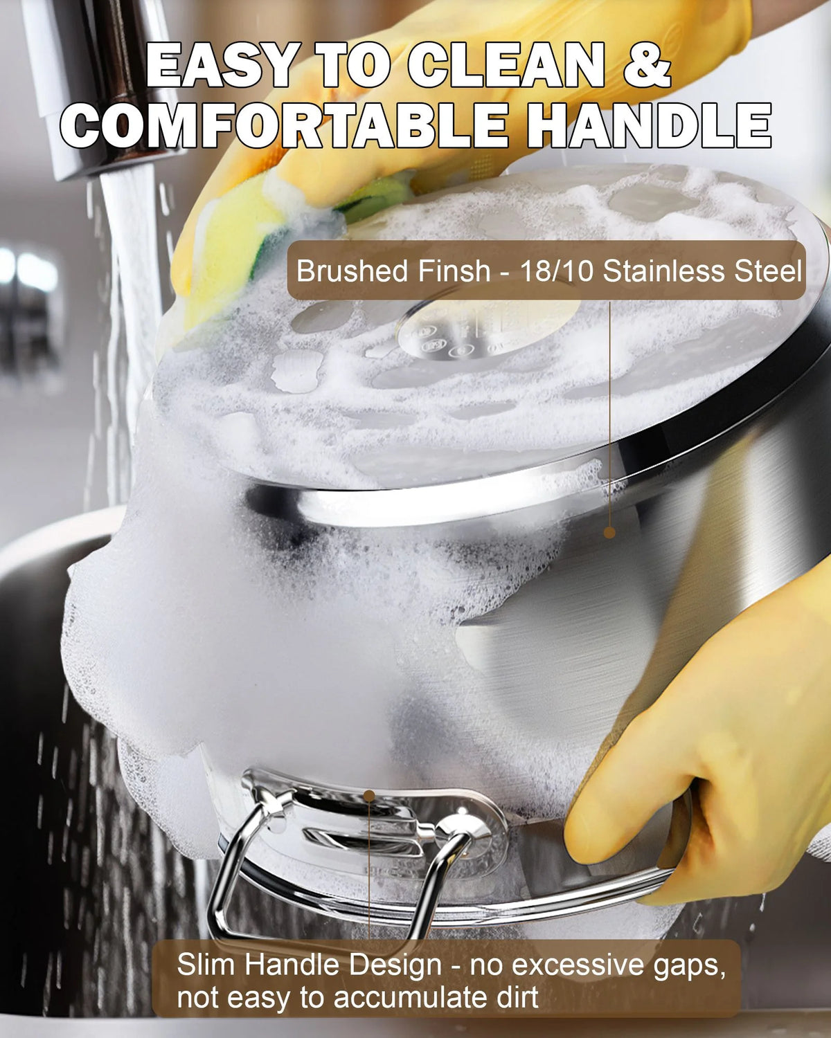 Cooks Standard Kitchen Cookware Sets Stainless Steel, Oven Safe Professional Pots and Pans Include Saucepan, Saut Pan, Stockpot with Lids, 8-Piece, Silver