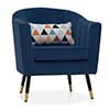 Magshion Accent Chair Upholstered Living Room Chair Comfy Reading Chair Modern Single Sofa with Cushion Lounge Arm Chair for Living Room Bedroom, Orange