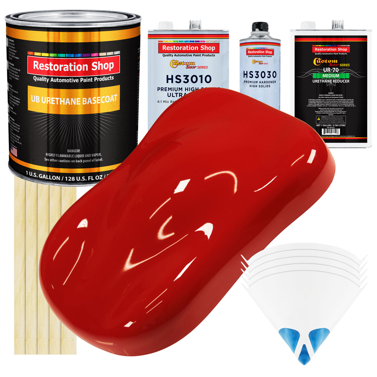 Pro Street Red Premium Gallon Kit URETHANE BASECOAT Car Auto Body Paint Kit