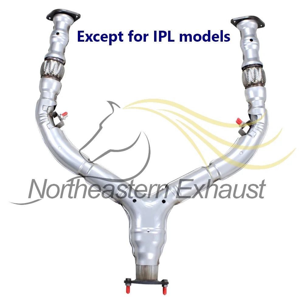 Stainless Steel Exhaust Front Flex Y-Pipe Compatible for Infiniti G37 2008-2013 3.7L - Direct Fit