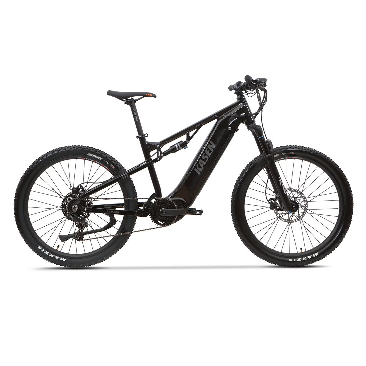 Kasen Electric Mountain Bike Mid-driven 500w 48v 15ah Full Suspension Throttle and Pedal Assist