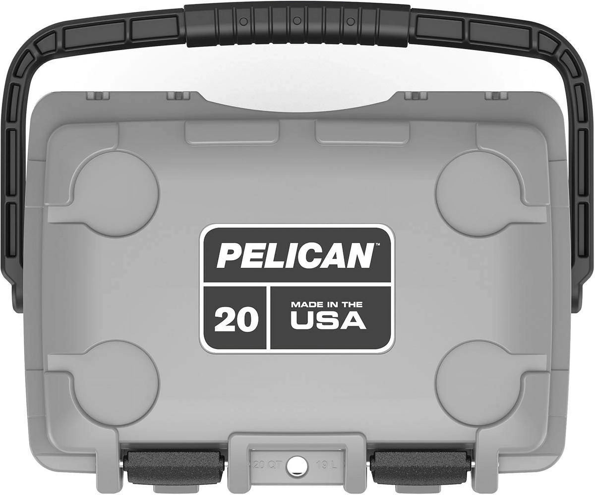 Pelican 20QT Elite Cooler Dark Grey/Green  15 Can or 4 Wine Bottle Capacity with Ice  2 Day Ice Retention  Guaranteed for Life