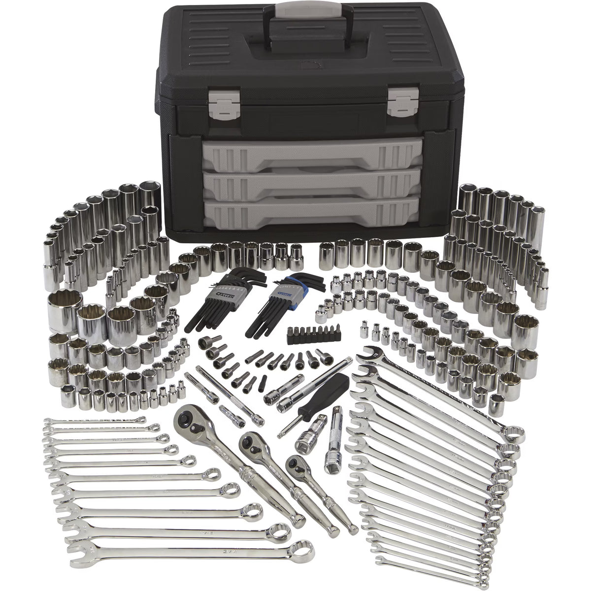 Klutch Mechanic's Tool Set, 245-Pc., 1/4in., 3/8in. & 1/2in. Drive