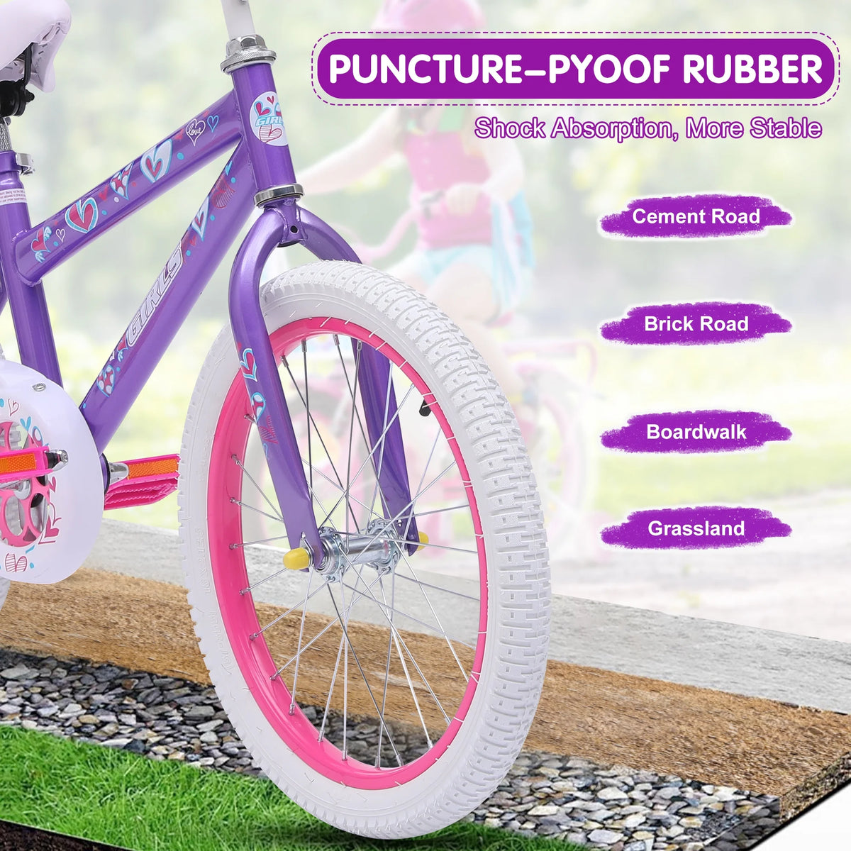 HONGGE 20 in. Girl Kids Bike for Girls Ages 5-12 Years, Blue