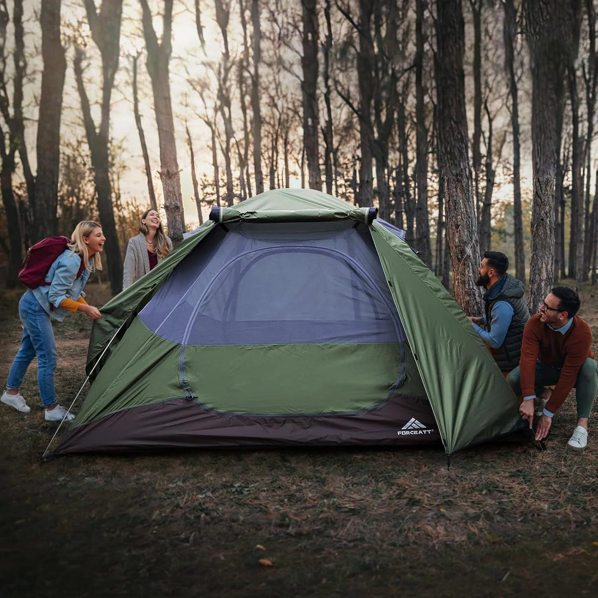 Camping Tent 2/3/4 Person, Professional Waterproof & Windproof Lightweight Backpacking Tent Suitable for Outdoor,Hiking,Camping, Mountaineering and Travel