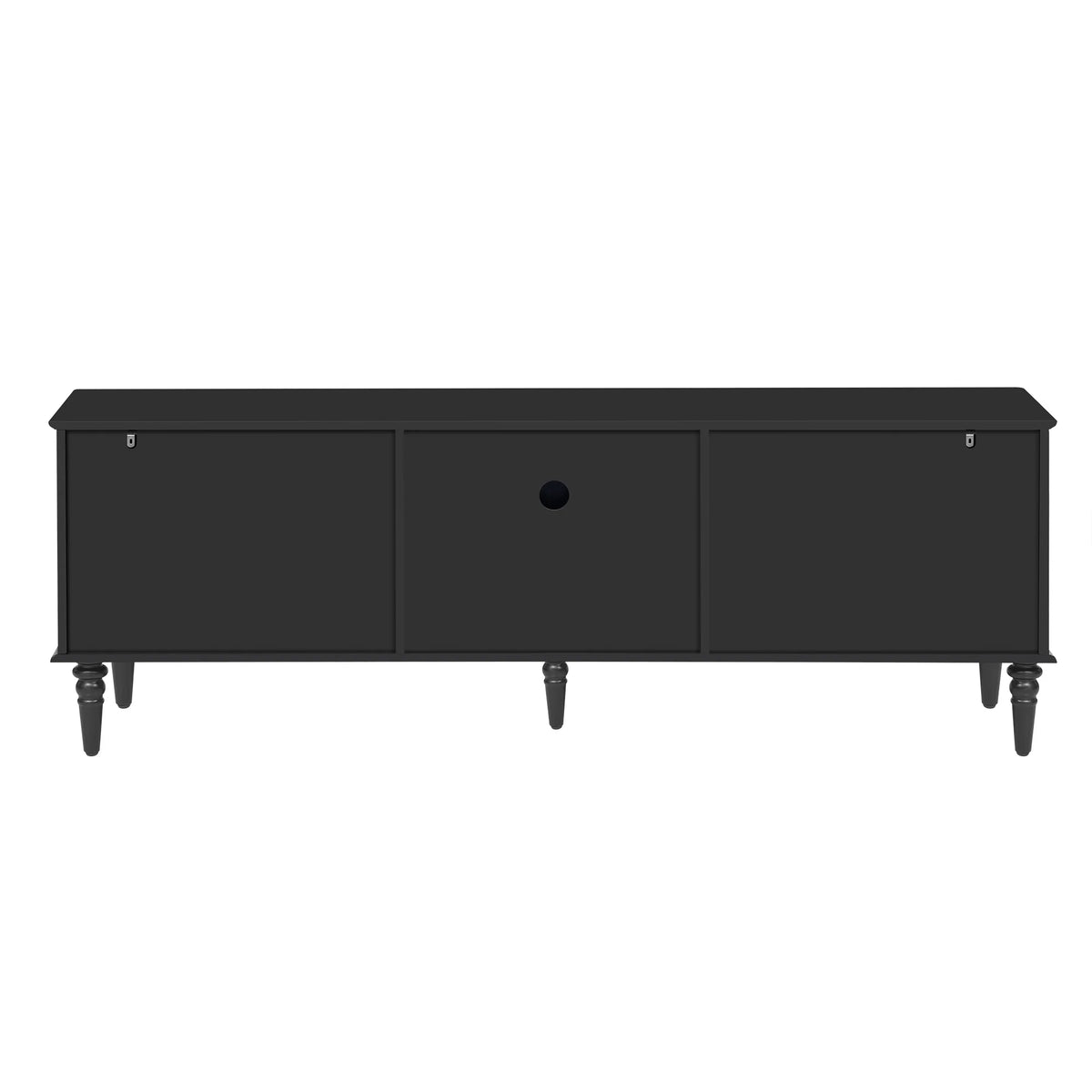 Harper & Bright Designs TV Stand with Fluted Glass Doors for 75 inch TV, TV Storage Cabinet Table with Drawers, Wood Media Console Table with Solid Wood Legs for Living Room, White