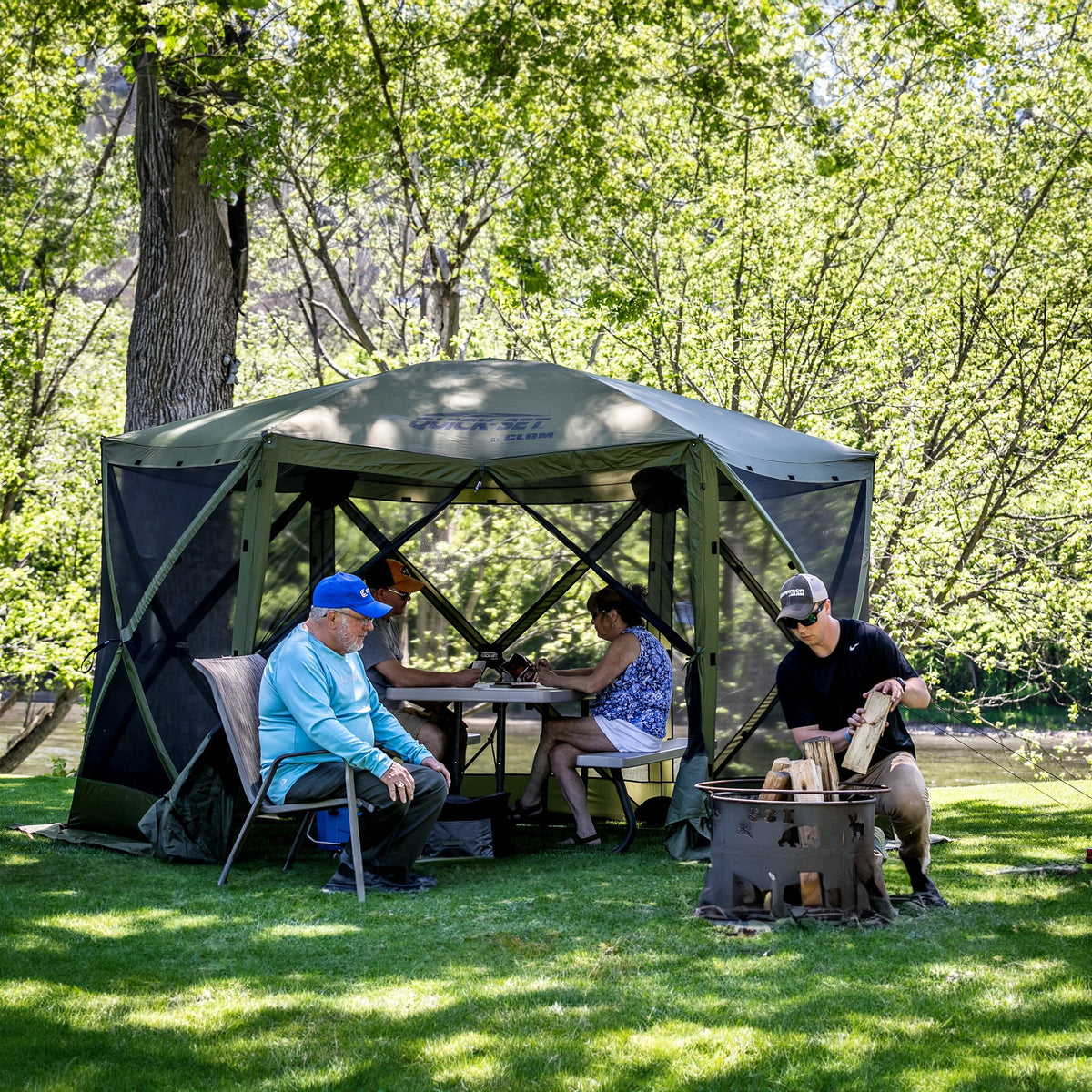 Clam Quick Set Pavilion Portable Camping Outdoor Gazebo Canopy Screen