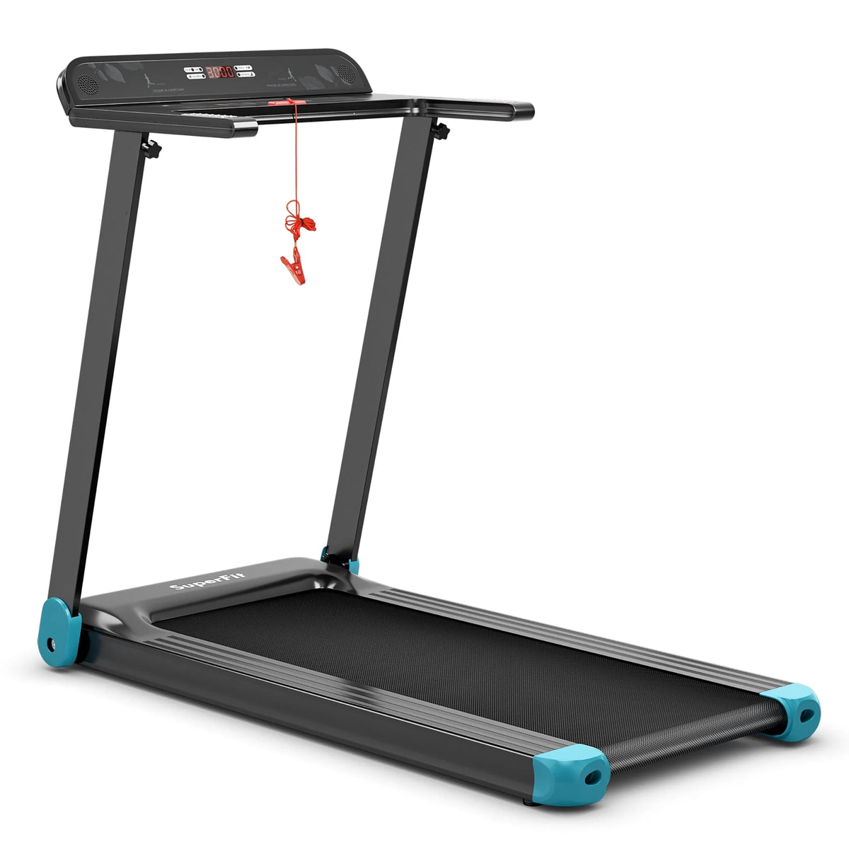 SuperFit  Electric Treadmill Compact Walking Running Machine w/APP Control Speaker