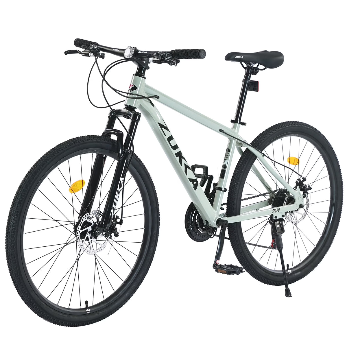 Zukka Mountain Bike 27.5 inch 21 Speed Aluminum Alloy Hardtail Dual Disc Brake Bicycle for Adult Unisex Blue