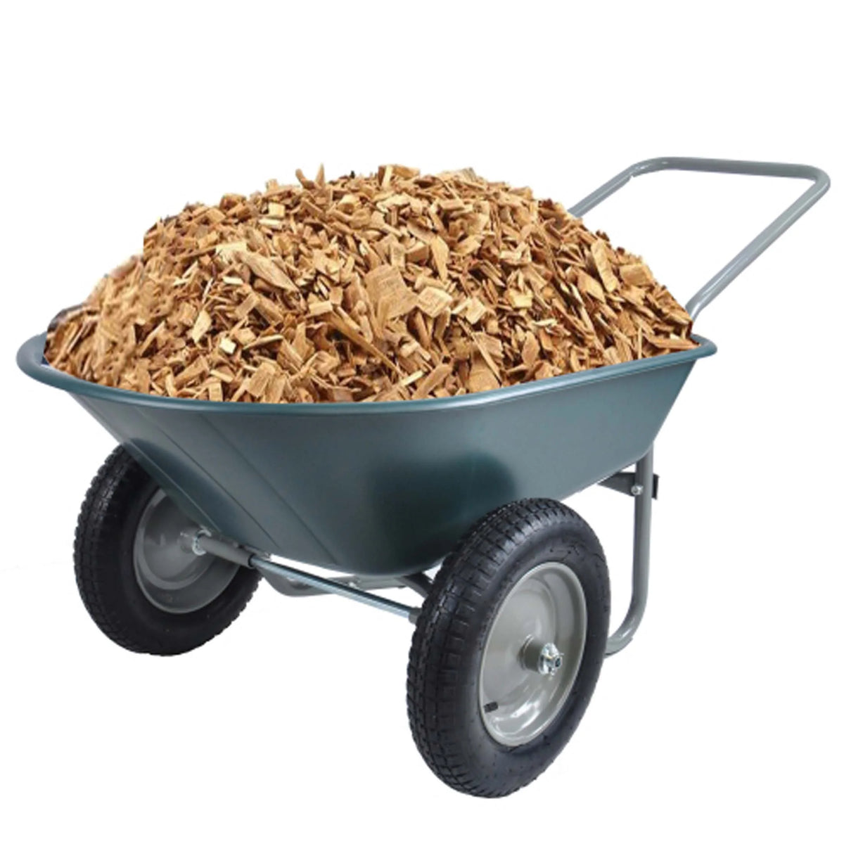 ChromaCore Dual-Wheel Garden Cart,Heavy-Duty Yard Wheelbarrow for Garden 15 inch Pneumatic Wheel