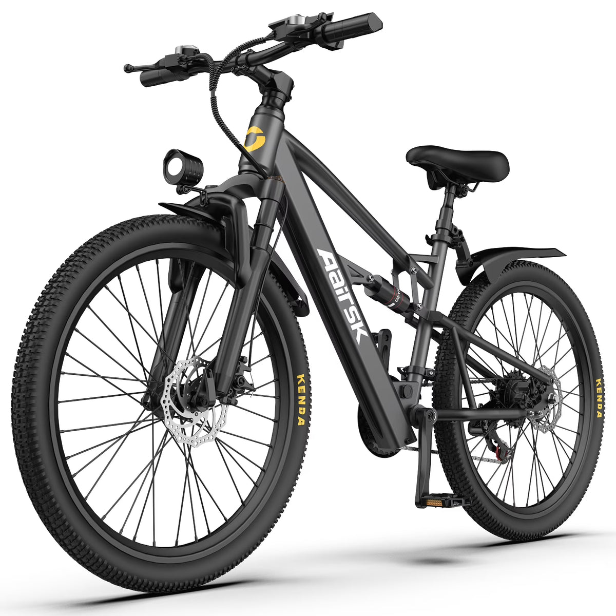 Folding Electric Bike for Adults,500W 20MPH 32Miles Long Range,48V 15AH Removable Battery,14" Small City Commuting E-bike with Full Suspension, LCD Display