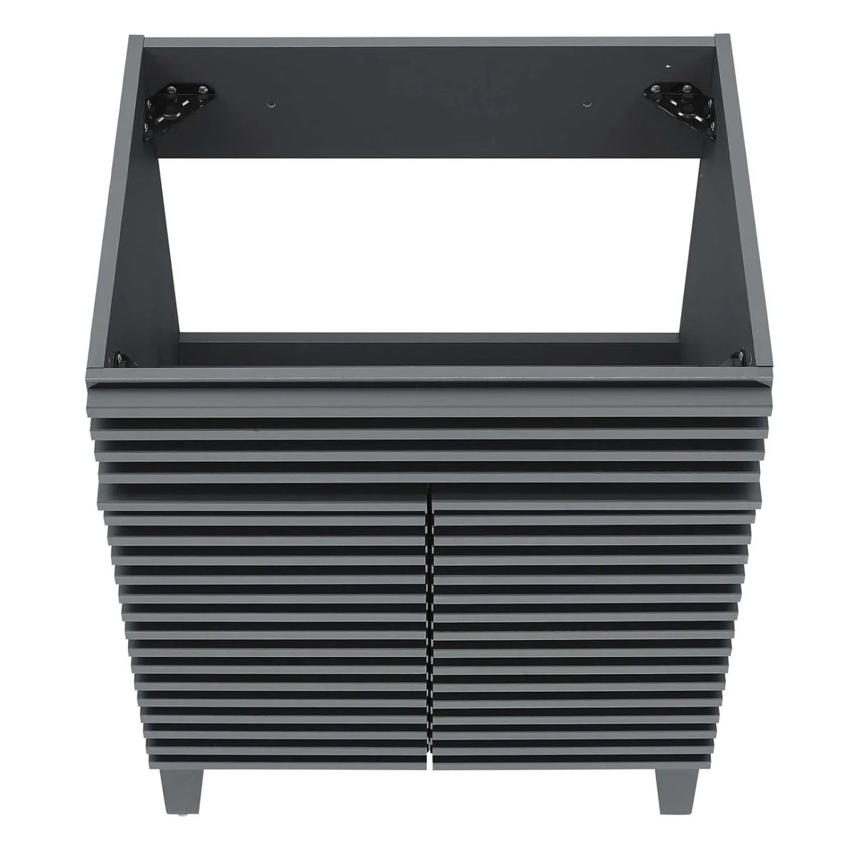Vanity Cabinet (Sink not included), Black, Wood, Mid Century Hotel Bedroom Bathroom, Modern Contemporary HB33433