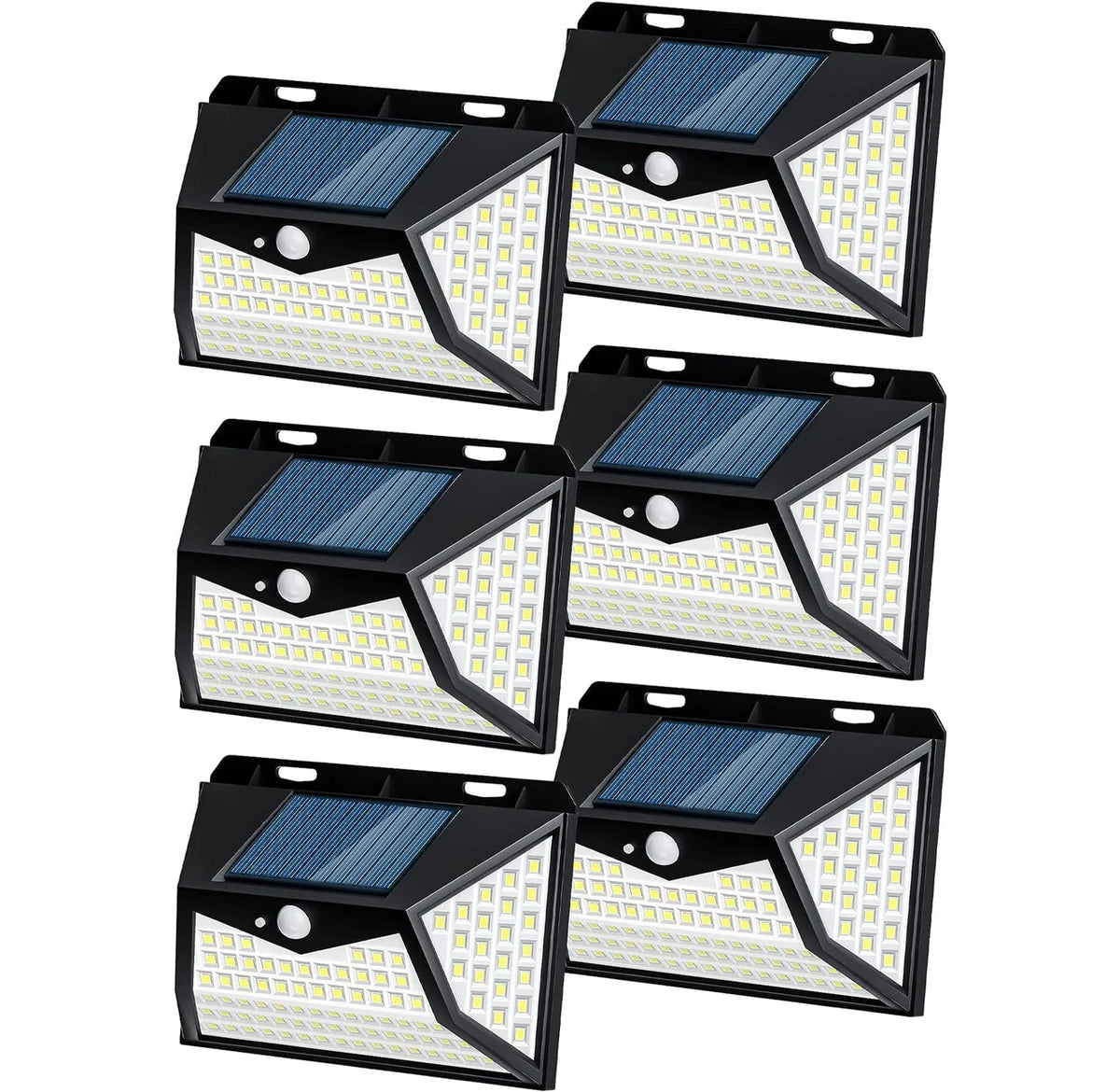 SZRSTH Solar Outdoor Lights, [118 LED/6 Packs] Motion Sensor Security Lights with 3 Lighting Modes Wireless Solar Wall Lights Waterproof for Garden Fence Yard Deck Garage