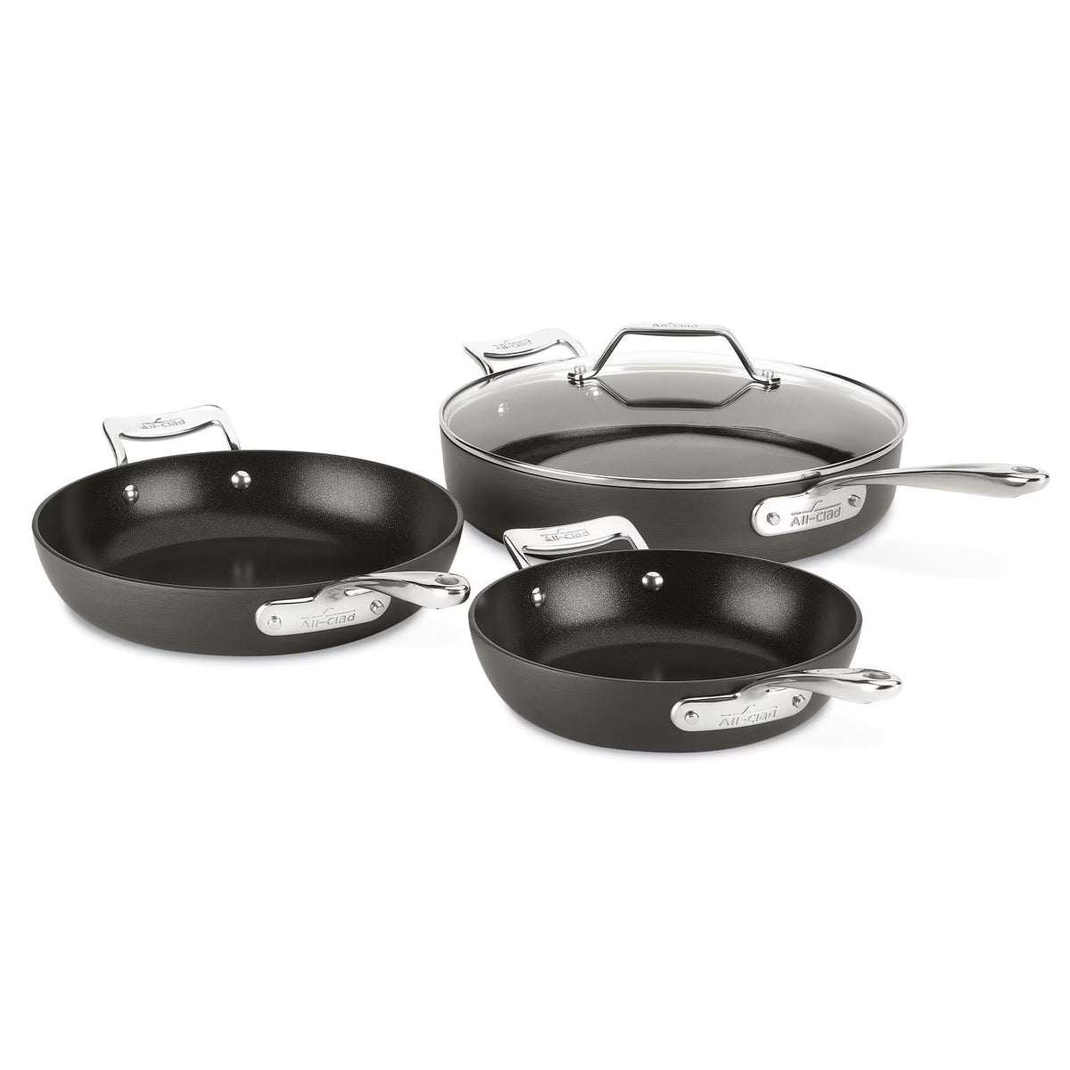 All-Clad Essentials Hard Anodized Nonstick Cookware Set, 10 piece