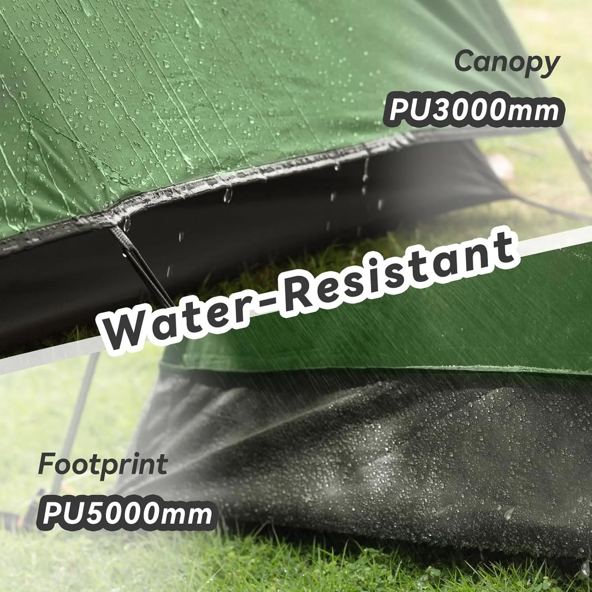 Camping Tent 2/3/4 Person, Professional Waterproof & Windproof Lightweight Backpacking Tent Suitable for Outdoor,Hiking,Camping, Mountaineering and Travel