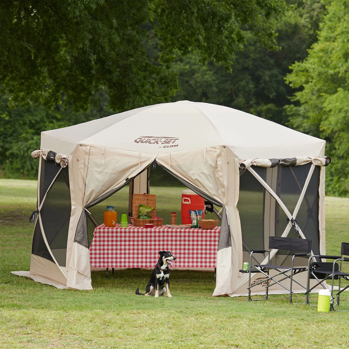 Clam Quick Set Pavilion Portable Camping Outdoor Gazebo Canopy Screen
