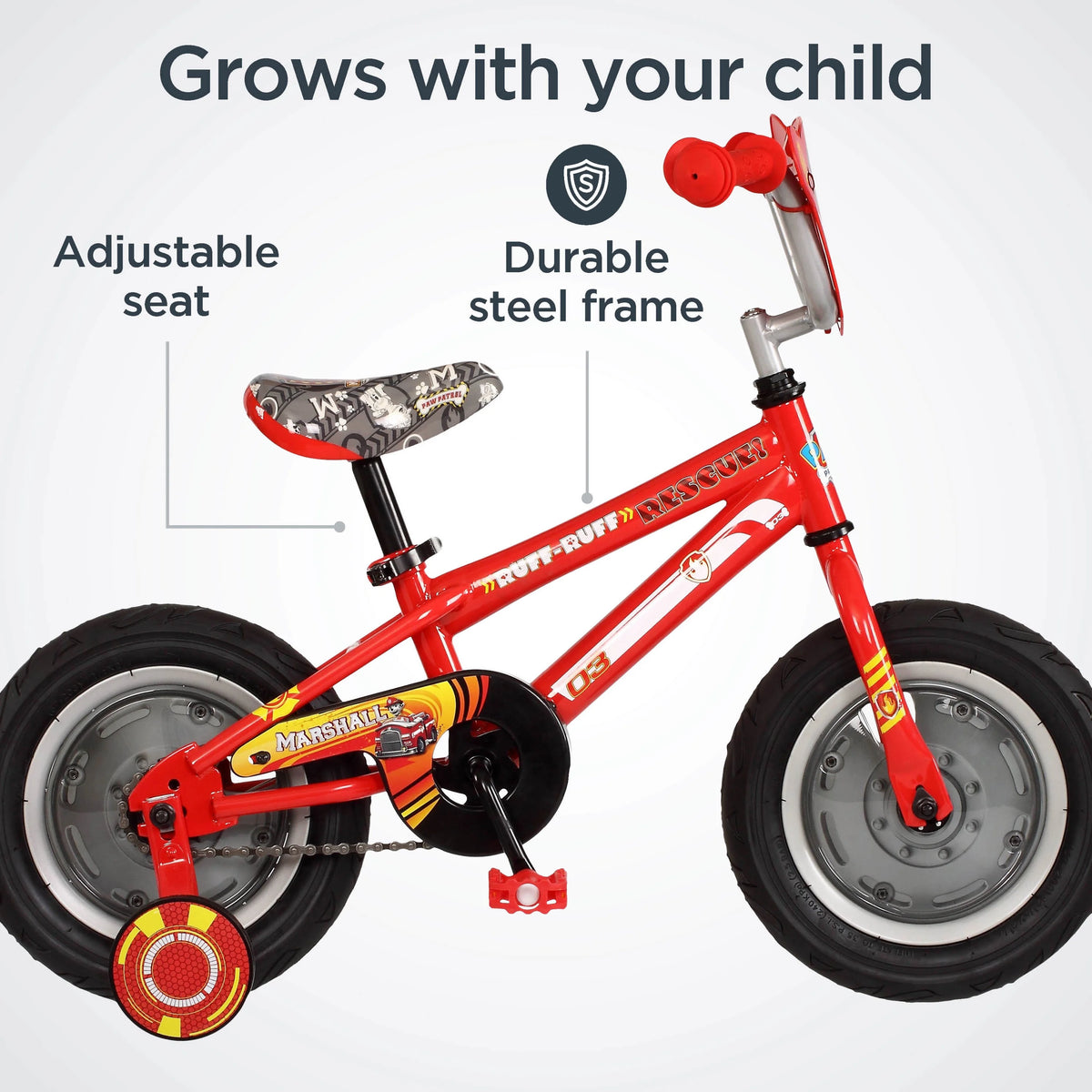 Paw Patrol Marshall 12in. Kids Bike By Schwinn, Ages 2 to 4, Red