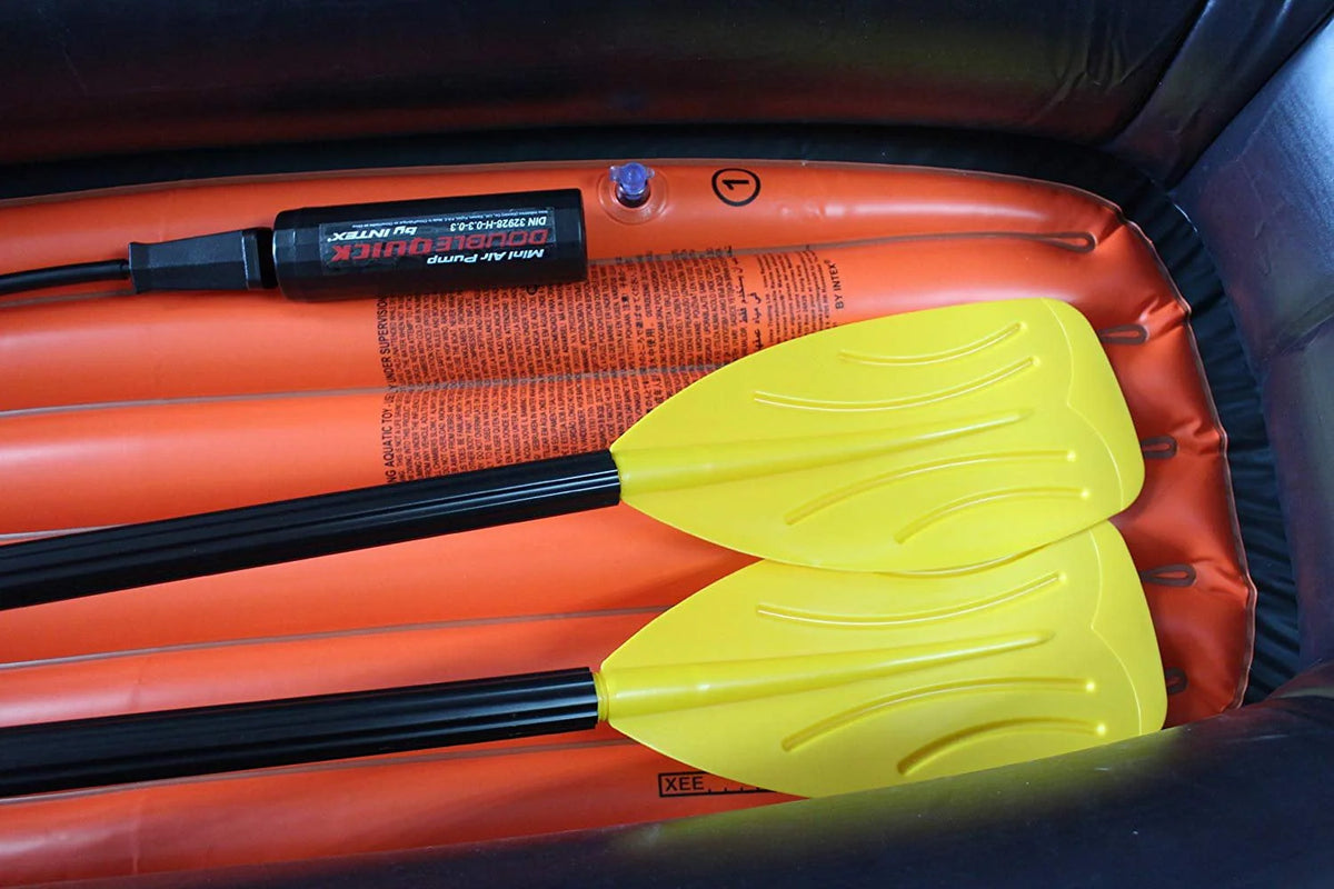 Intex Explorer 200, 2-Person Inflatable Boat Set with French Oars and Mini Air Pump